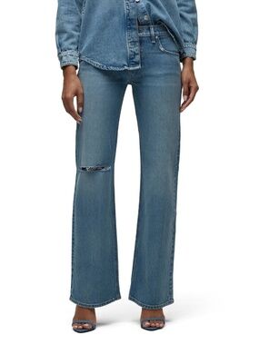 HUDSON JEANS Size 24 Kelli Ripped Low Rise Loose Straight Leg Jeans